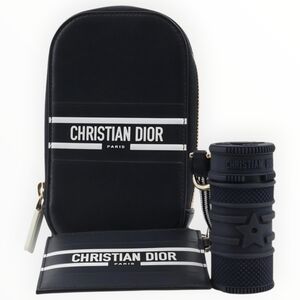 Christian Dior Clutch Pouch Card Holder Mini Bag Set Unisex WITH COA